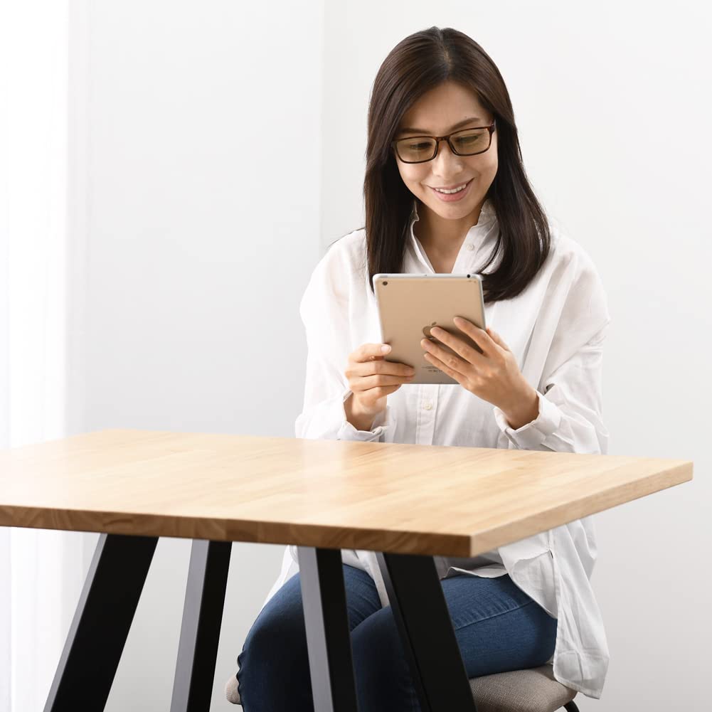 Eight Tokyo Reading Blue Light UV Designed by a Sabae Manufacturer Glasses, Blocking, Stylish, Unisex, Cute, 2.0mm, Protection, Tortoiseshell/Light