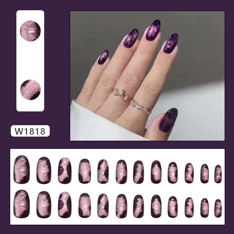 

Zhan purple night sky galaxy fine flash cat s eye versatile white ins European and American style films 24 pieces