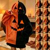 Felpa Vintage Coordinata Halloween Testa di Zucca per Uomo e Donna