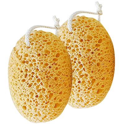 2 st Supermjuka Exfolierande Badsvampar Svampar för Dusch Män Kroppsskrubb Handduk Män Tvätt Barn Loofahs Puff Skrubber Skrubbar