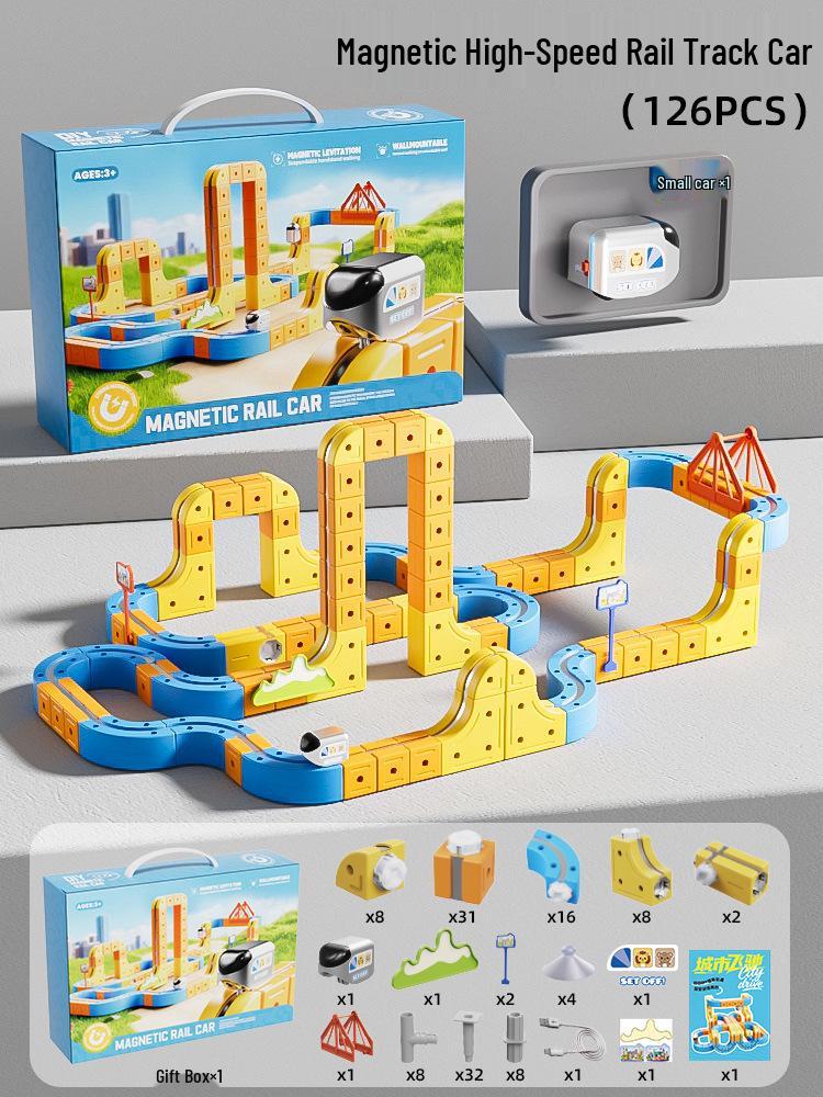 High-Speed Magnetic Levitation Train Set: Electric Building Blocks Toy for Kids, Perfect Birthday Gift