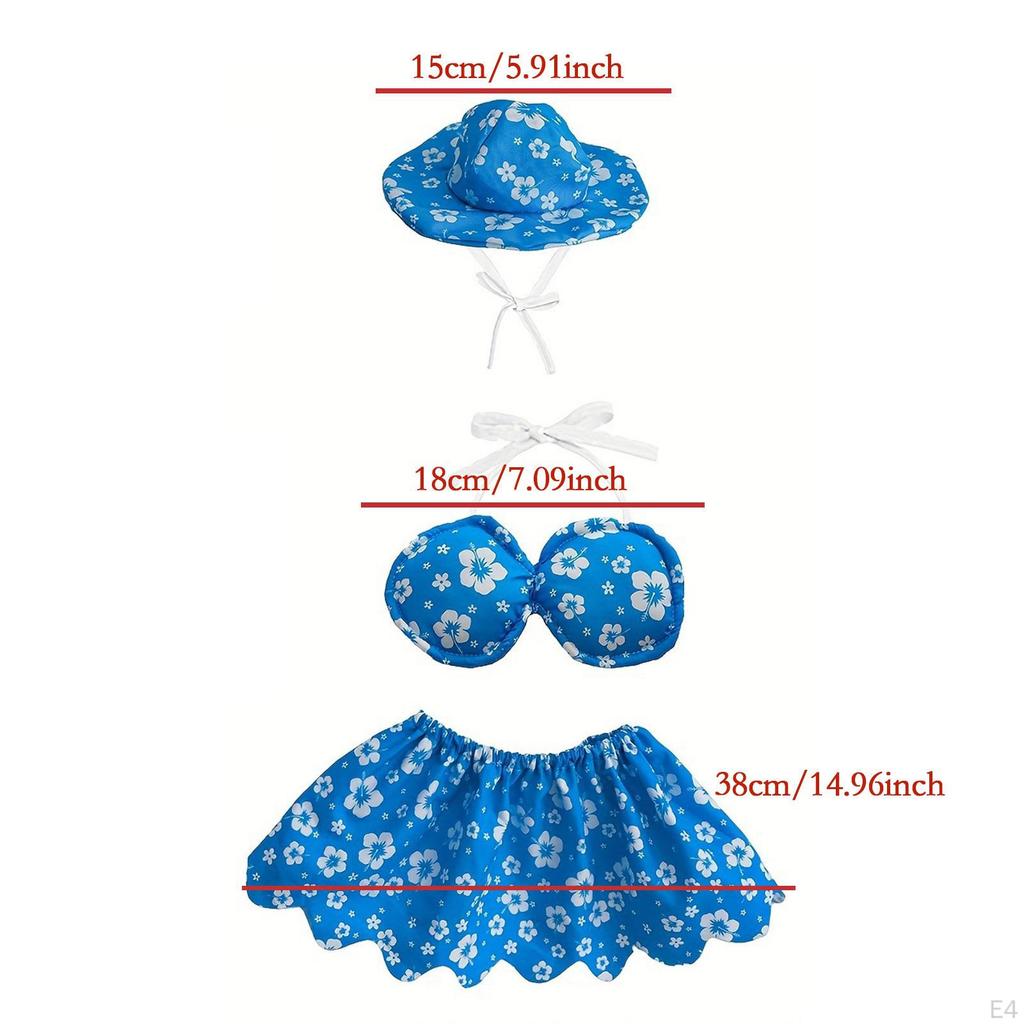 Statue Set with Hat And Bikini Skirt, Made of Polyester, Suitable for Gardens.