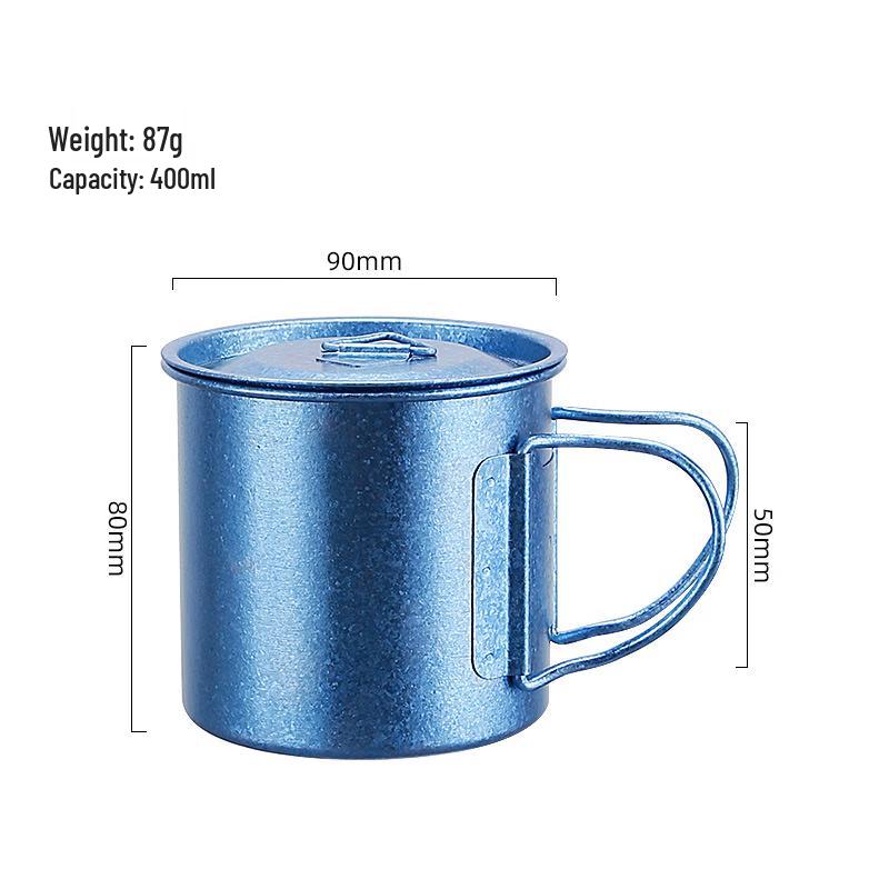 Ice Flower Titanium Folding Portable Outdoor Mug