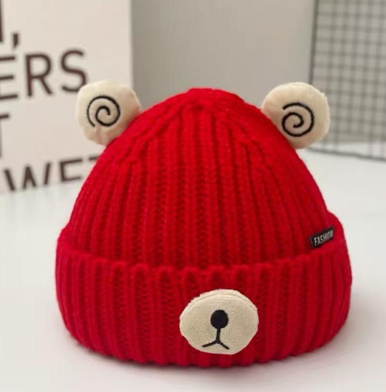 Children's Warm Frostproof Knit Wool Hat with Cute Ears for Baby Boys & Girls
