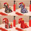 Zodiac Horse Plush Toy With Embroidered Flowers For Lunar New Year Celebrations