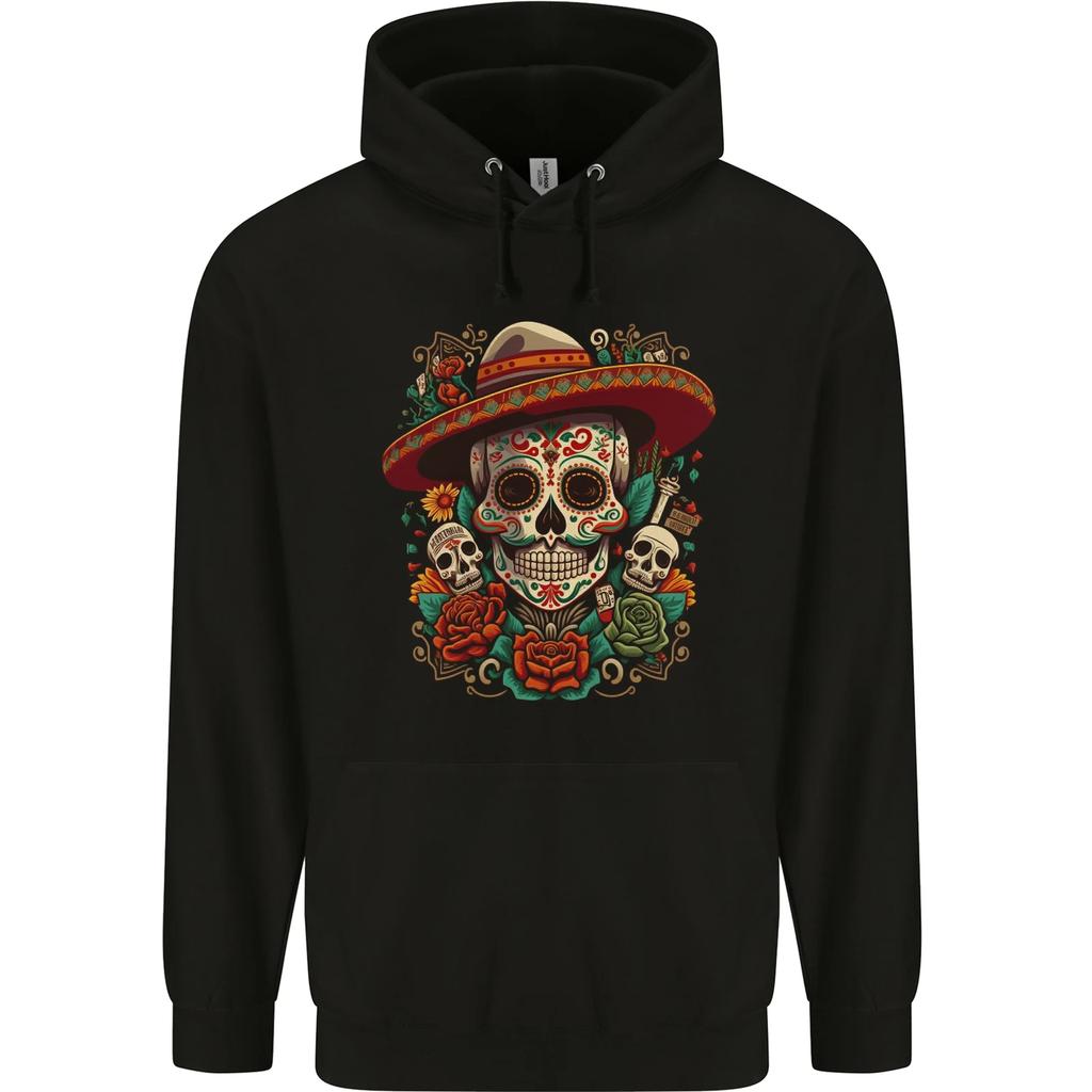 Los Muertow Sugar Skull Day of the Dead hoodie-Casual Pullover Sweatshirt