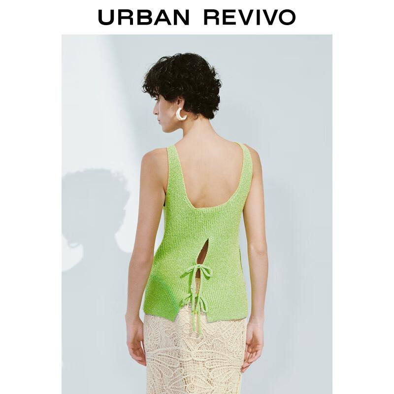 UR Women's Slim-Fit Bow-Detail Knitted Tank Top