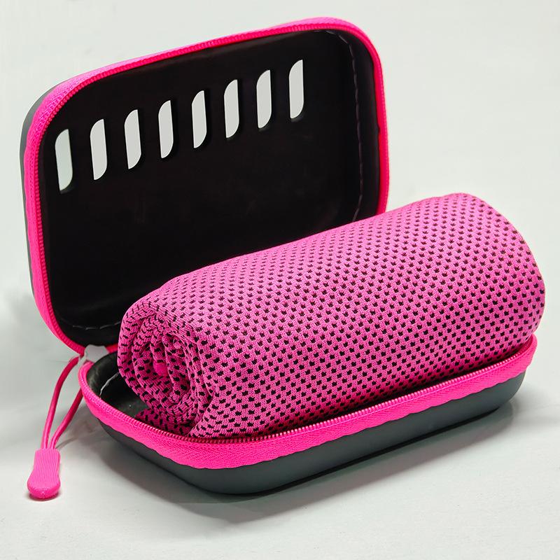 Camping Koeldoeken met EVA-etui, Compacte & Draagbare Reis IJshanddoek Sneldrogende Handdoeken voor Sport, Gym, Wandelen en Yoga