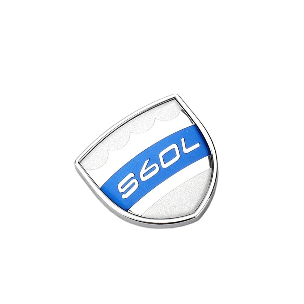 1P Car Stickers Trunk Waistline Metal Blue Black Badge Tuning Decorations For Volvo S V Xc 40 60 80 90 Auto Exterior Accessories