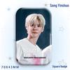 Stone Song Bajiji Laser Square Badge: Star Idol Brooch Pendant