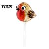 Decorative Plant Inserts for Pots Handmade Stained Glass Stake, Octopus Bird Turtle Animal Durable Decorations Shape Garden Ornament Potted