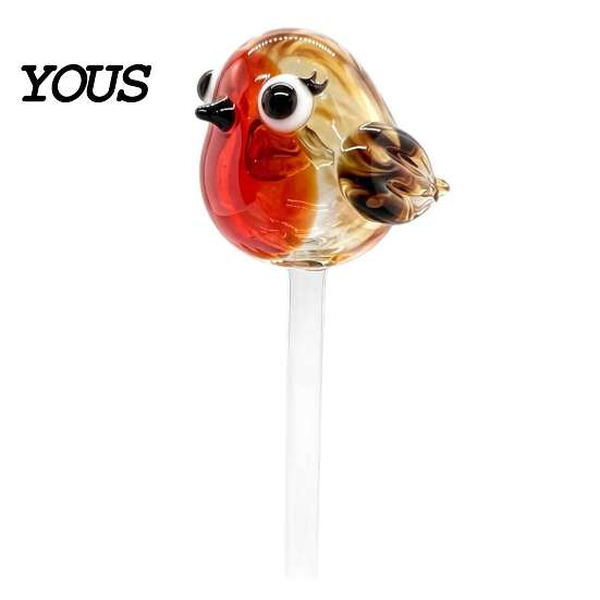 Decorative Plant Inserts for Pots Handmade Stained Glass Stake, Octopus Bird Turtle Animal Durable Decorations Shape Garden Ornament Potted