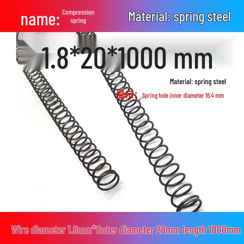 Spring Wire: 1m Long, Soft Pressure, Manganese Steel, 0.3-4.5mm Diameter, Yellow Compression Return.