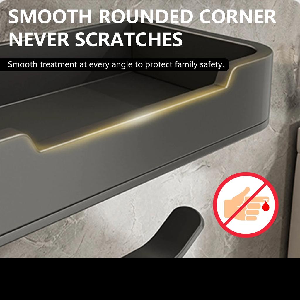 New Wall Mounted Toilet Paper Holder Aluminum Alloy Bathroom Tissue Holder No Punching Roll Paper Holder Practical Bracket Tools