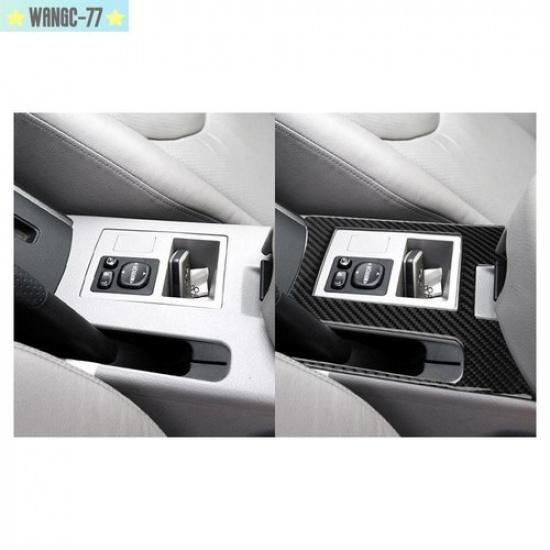 For Toyota RAV4 2006-12 Carbon Fiber Console Handbrake Switch Button Frame Trim