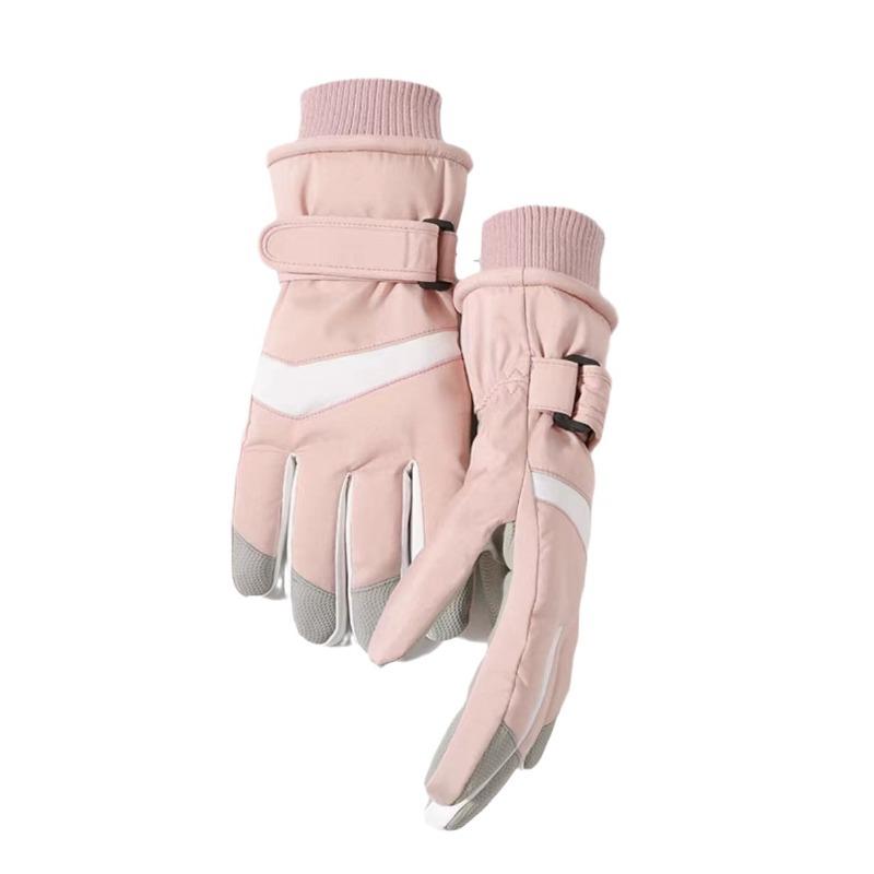 Ski Gloves Men's and Women's Thermal Gloves Outdoor Snow Play Thickened Waterproof and Cold-proof Velvet Travel Cycling Gloves