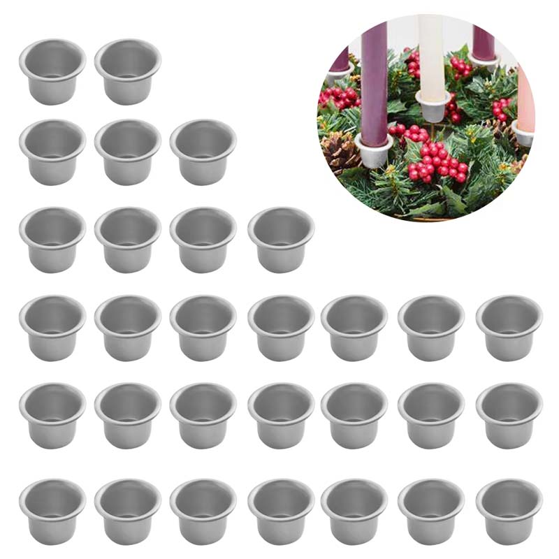 

30 шт. Бар Мини Подсвечник Алюминиевая Чашка Свадебный Обеденный Домашний Вечерний Декор Гостиной Подсвечник Чашка Подставка для Свечи Подставка для Свечи 30pcs серебряный