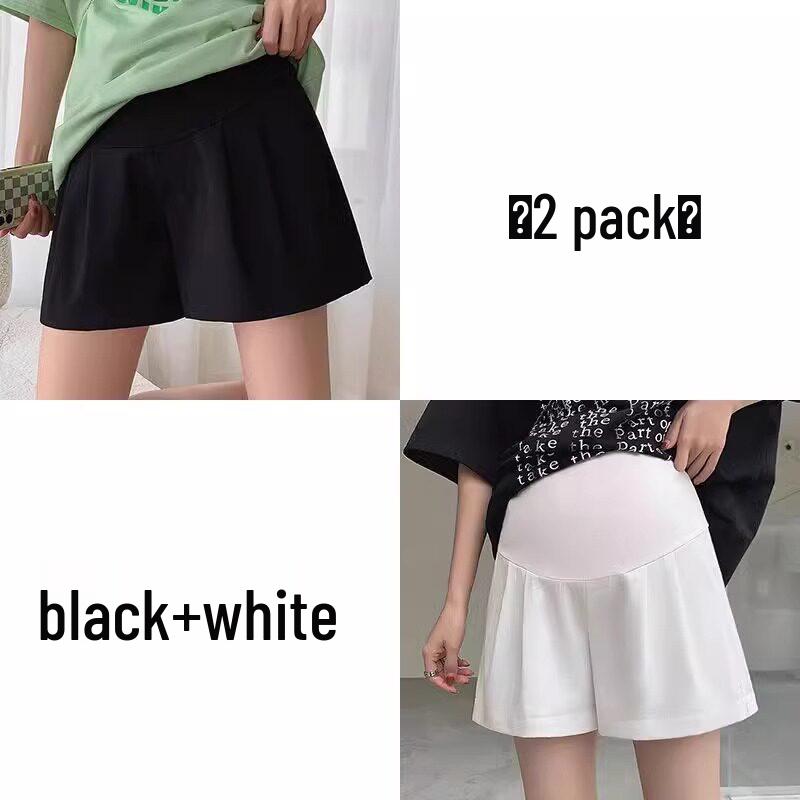 2026 Summer Maternity Wide-Leg Shorts - Lightweight Casual Wear for Petite Women