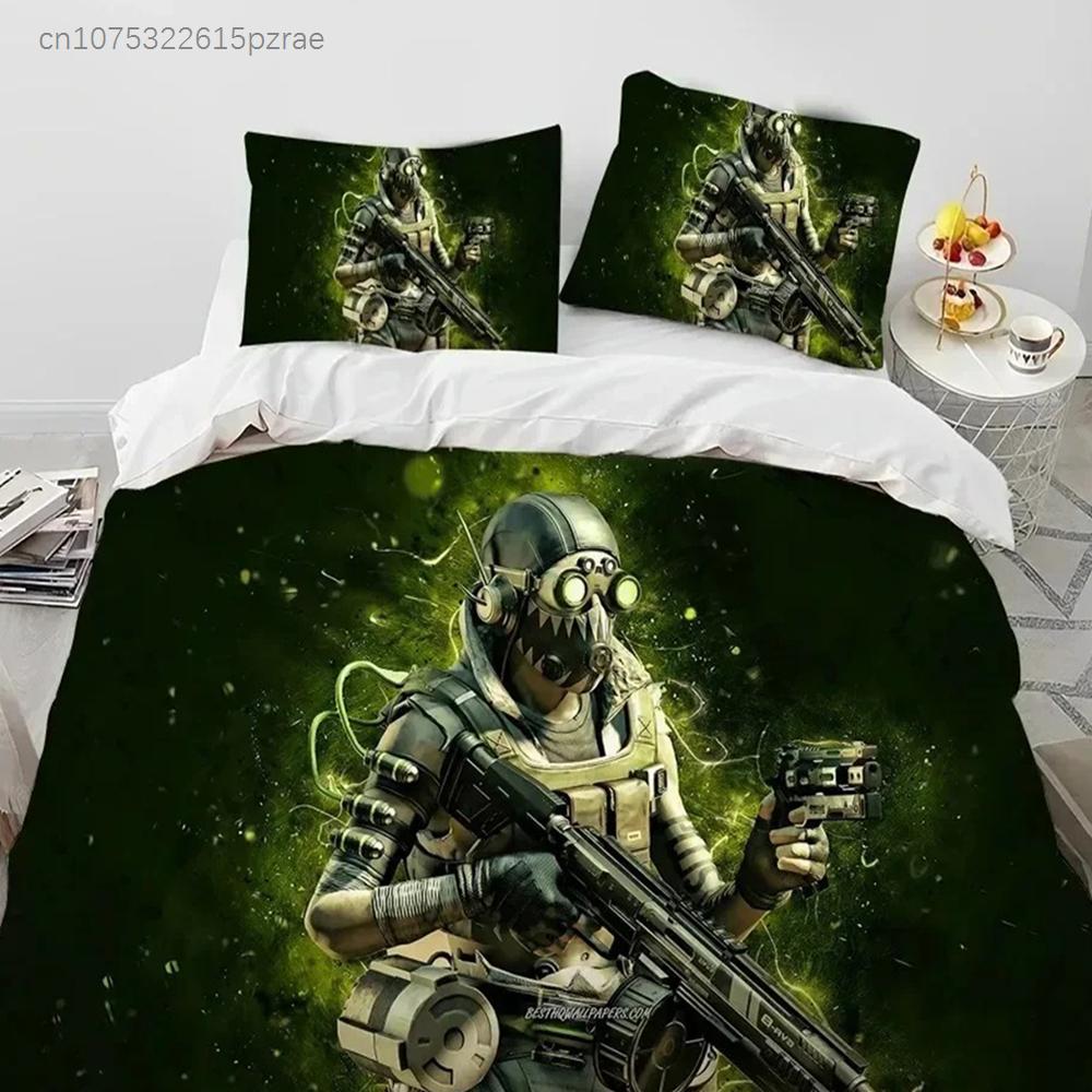 A-Apex Legends Game Gamer Cartoon Bedding Set Bedroom Soft Modern Bedspreads Comefortable Duvet Cover Quilt Cover And Pillowcase