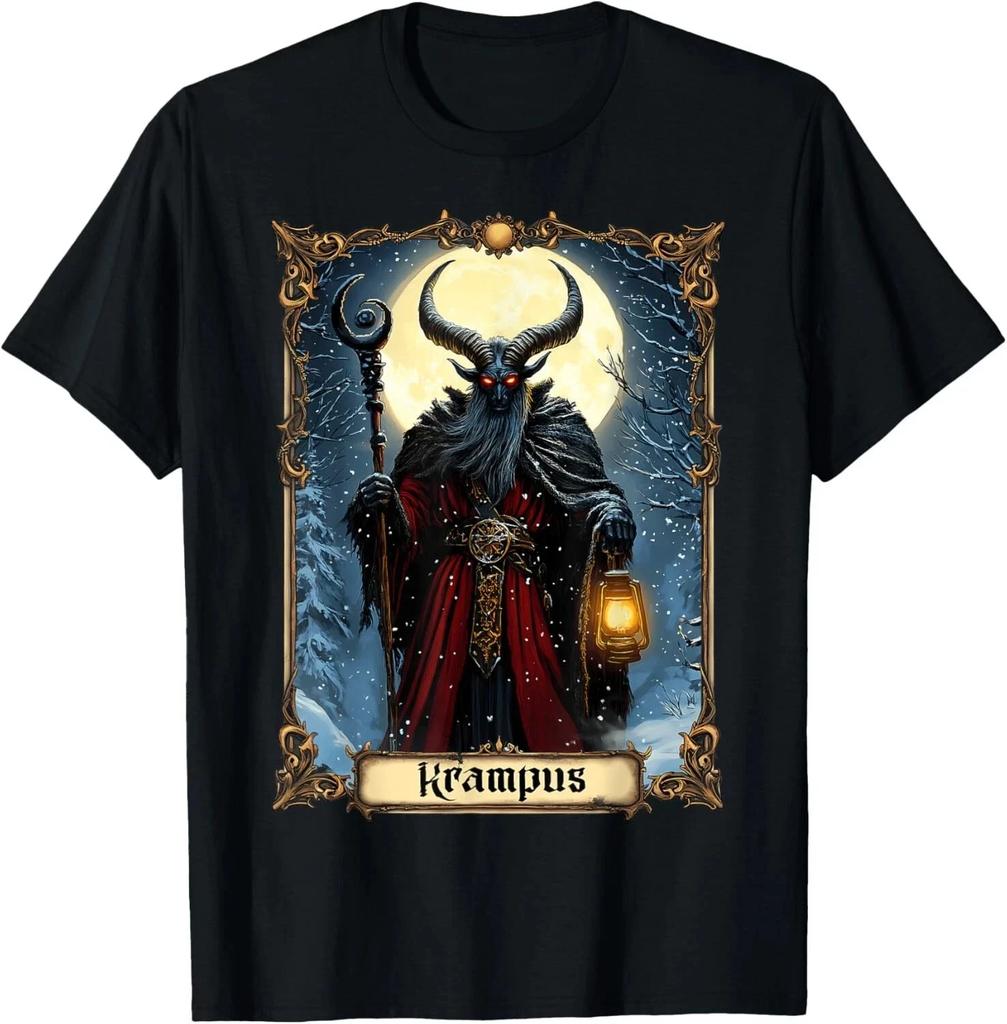 Merry Krampus Tarot Card Christmas Horror Ugly Sweater Xmas T-Shirt