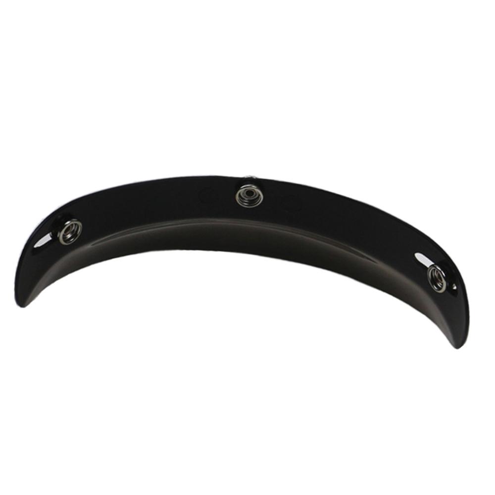Universal Black 3-Snap Motorcycle Helmet Peak Lens Open Face Sun Shade Visor Shield