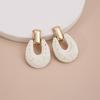 Scalloped Earrings Beach Tassel Earring Solid Color Ethnic Style Earring  Women