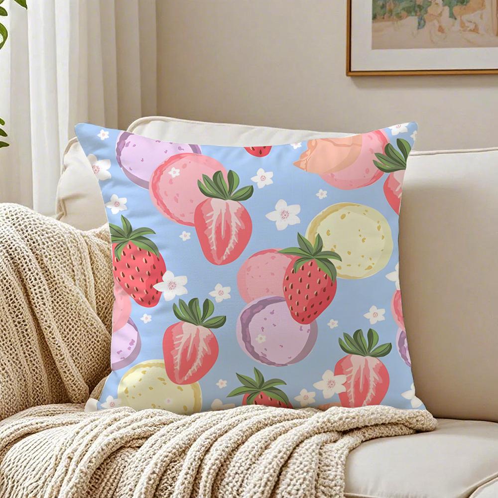 Full Print Fruit Print Pattern Cushion Cover Pillowcase Antidustmite living Room Sofa Decor Cushion Room