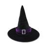 Velvet Halloween Hat Bending Angle Devil Cap Creative Halloween Witch Wizard Hat  Adults