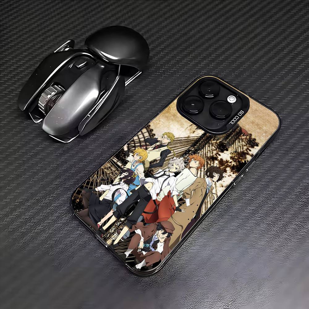 HOT Animer B-Bungou Stray Dogs  Phone Case For iPhone17,16,15,14,13,12,11 Plus,Pro Max Colored Silver Plated Inside Cover