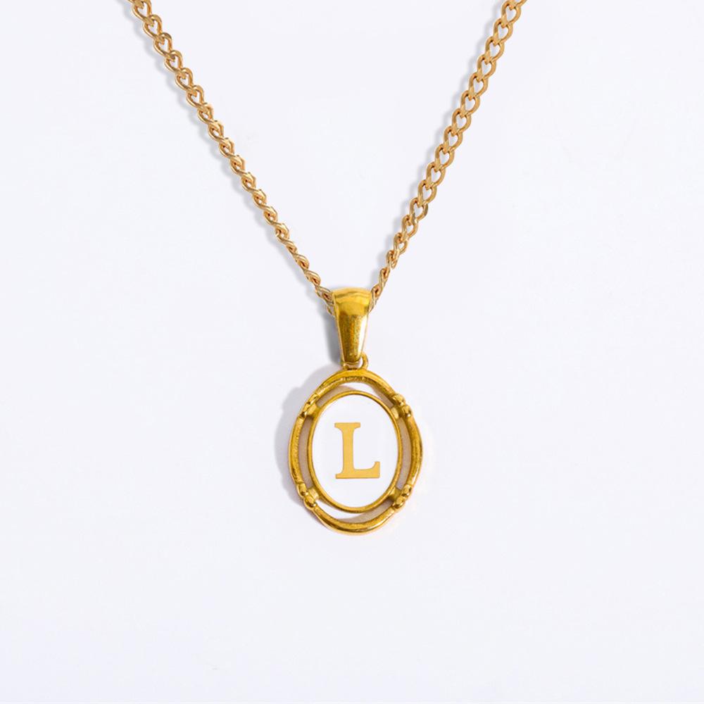 

Европейская и американская мода Ожерелье с подвеской в виде буквы из нержавеющей стали для женщин