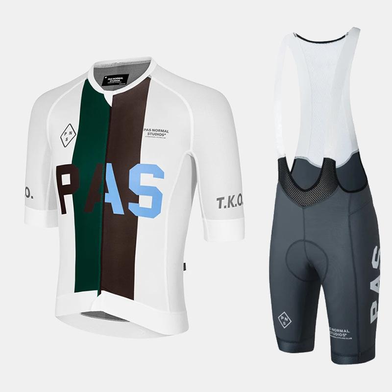 PAS New Cycling Suit Bicycle Short Sleeve Suit Road Bike Simple Elastic Breathable Strap