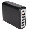 100W 6-Port-Desktop-Ladegerät 100W Schnelllade-Desktop-USB-Ladehub Schwarz