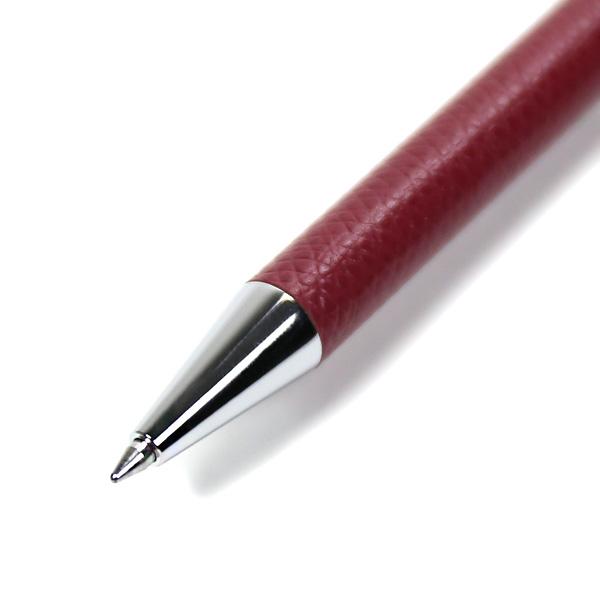 Farbkarte mit Lederumwickelter Kugelschreiber