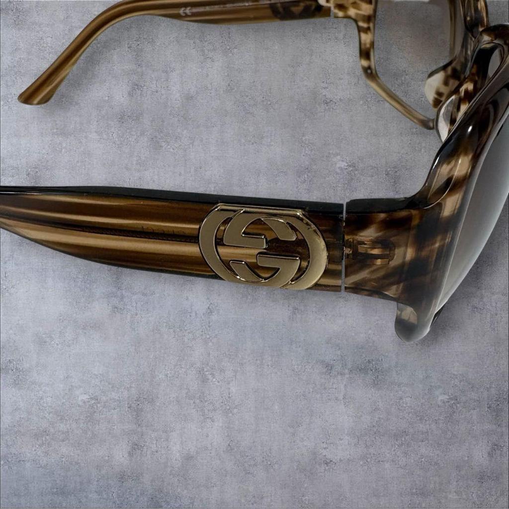 Used GUCCI Sunglasses Archive Y2k Interlocking Logo Sunglasses Eyewear Gucci Brown