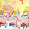 Kindergarten Party Favor Gift Bag with Transparent Handle for Back-to-School and Birthday.