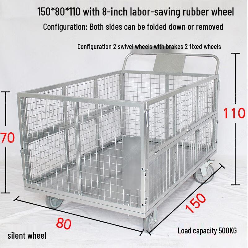Lianzhicheng Collapsible Warehouse Mesh Utility Cart