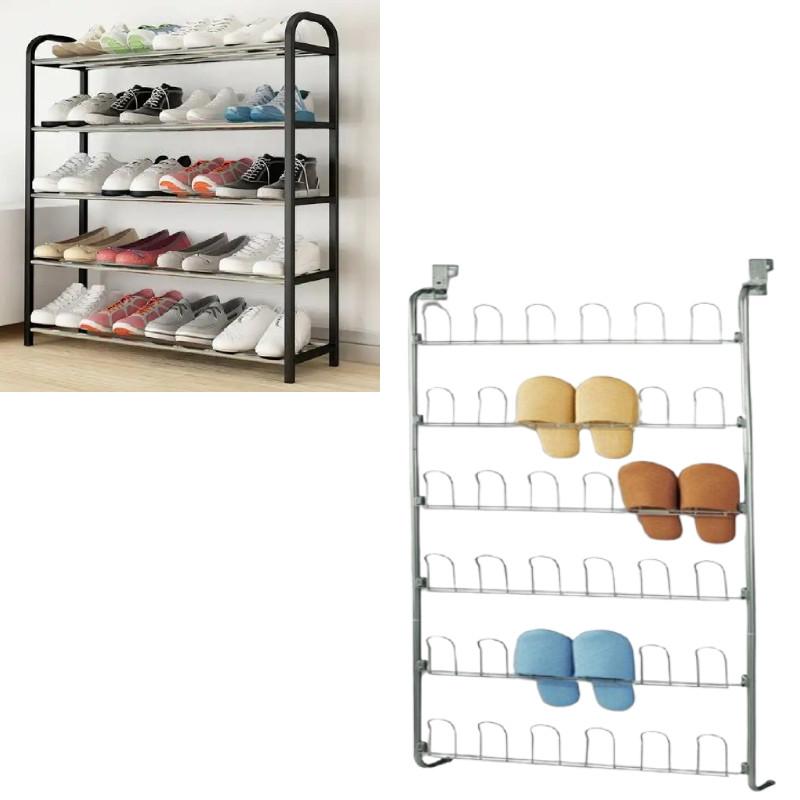 Six Metal Layer Shoe Rack Shoes Storage Tools Living Room Tidying Convenient