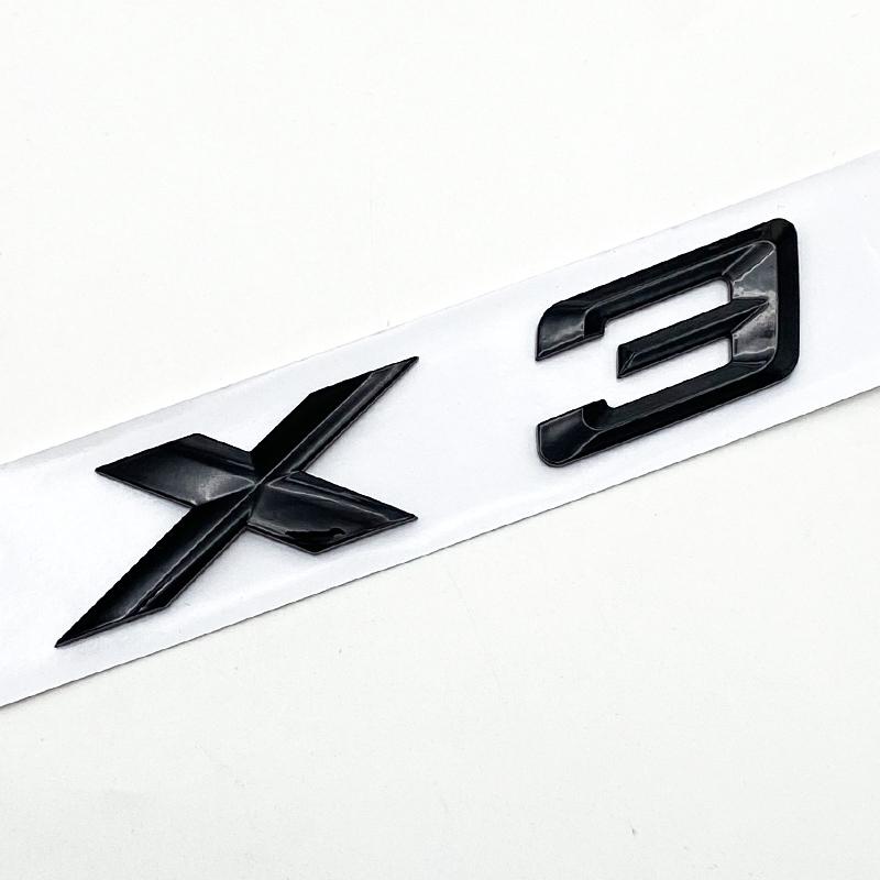 

3D ABS Черный Хром Буквы на Автомобиль Задний Значок на Багажник Логотип X3 Для Наклейки Эмблема X3 E83 F25 G01 Аксессуары с Надписями чёрный