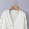 Women's European & American Style Long Sleeve Button-Up Cardigan Sweater - Fashionable & Casual
