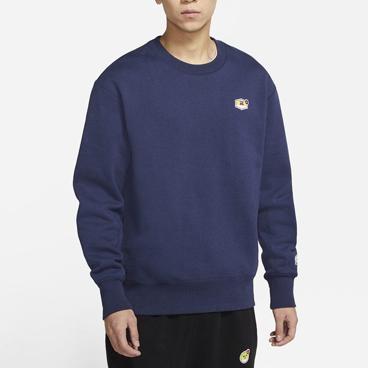 Nike Sweatshirts Men's Deep Navy Blue Crew Neck Moderate Regular CU4264-410