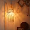 Elegante gewebte Lichtabdeckung Baumwollseil Makramee Quasten Lampenschirm Böhmische Hängeanhänger für Kinderzimmer Schlafzimmer Dekorationen