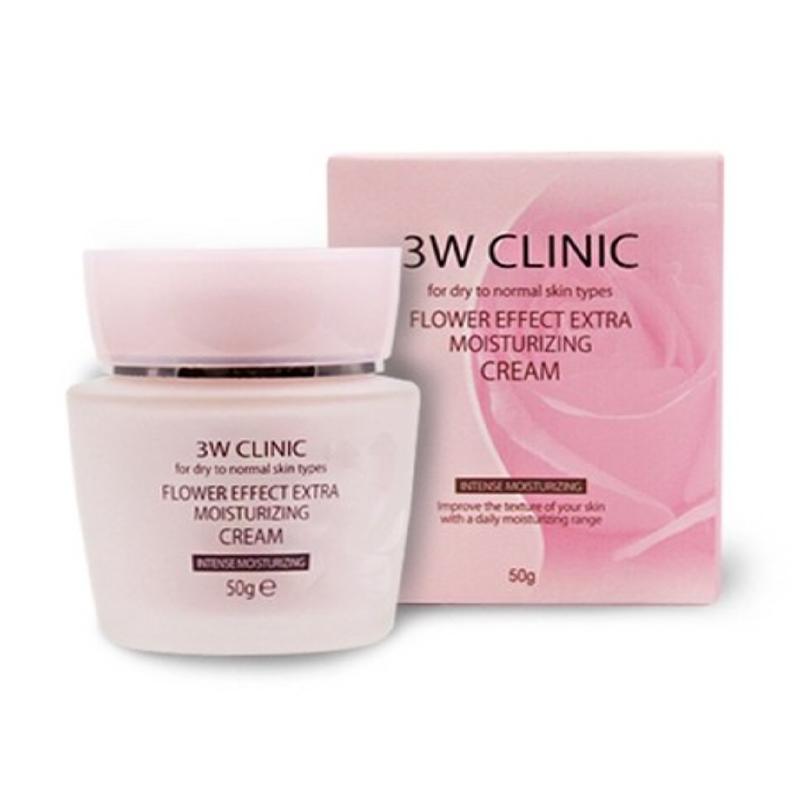 3W Clinic Flower Effect Extra Moisturizing Cream – 50g (2 Pack)
