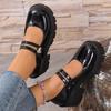 Spring/Autumn New Round Toe Square Heel Comfortable Casual Single Shoes Fashionable And Sexy Plus Size Mary Jane Shoes For Women