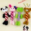 1pc Pet Plush Rope Braided Toy, Cute Animal Shaped Frog Panda Bear Rabbit Design, Chew Toy For Dog Training And Interaction