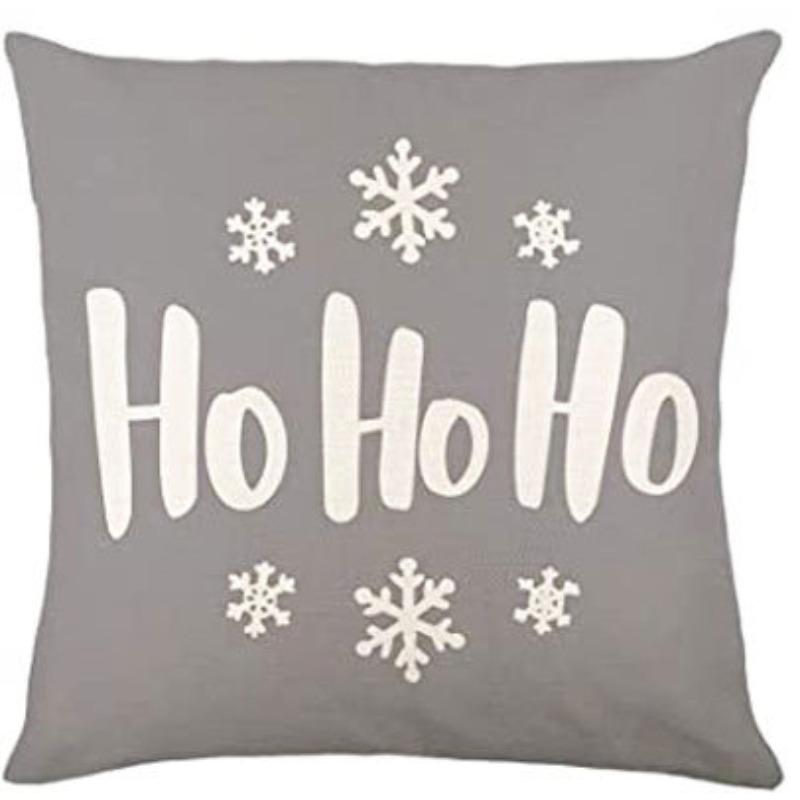 Christmas Pillow Cover Linen Printed Home Sofa Cushion Cover Living Room Bedroom Pillow Cover