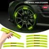 Car Styling Wheel Hub Reflective Tire Rim Reflective Strips For Peugeot 206 207 208 306 307 308 508 106 107 108 2008 3008 5008