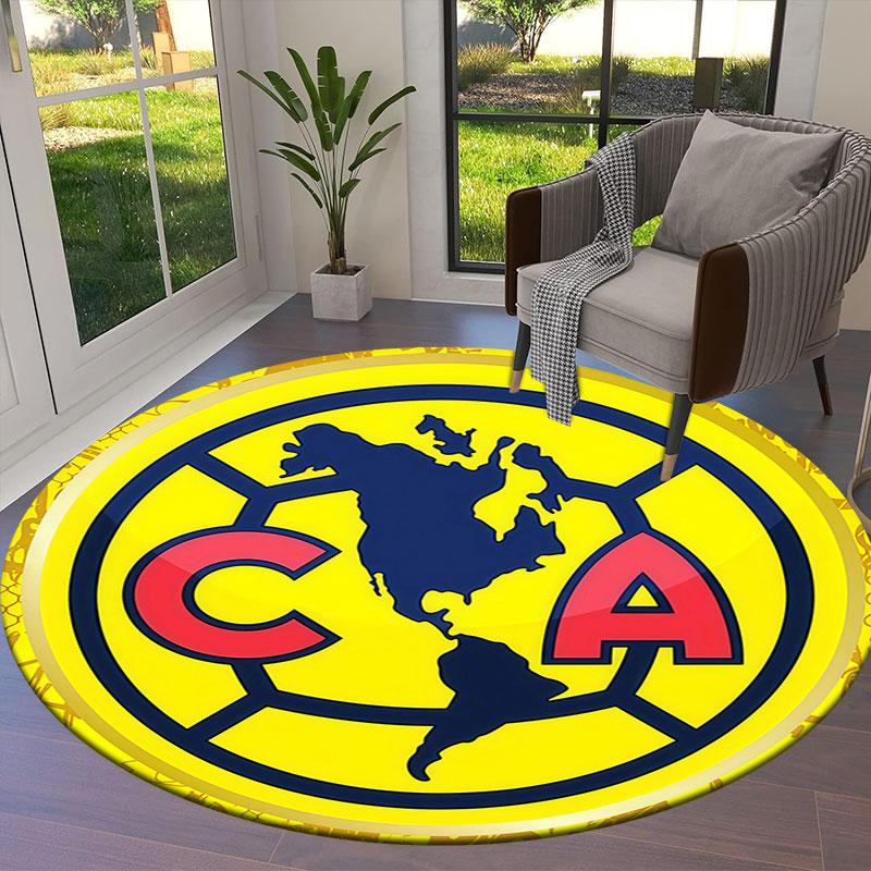 Club America Round Area Rug,Carpet Rug for Living Room Bedroom Sofa Playroom Decor,Non-slip Floor Mat