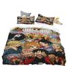 3D Kids Boys Anime One Pieces Duvet Cover Merry Christmas Bedding Set Queen King Full Size for Holiday Bedroom Teens Women Gift