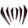 6Pcs Auto Front Lip Splitter Flossen Körper Spoiler Canards Refit Glanz Schwarz