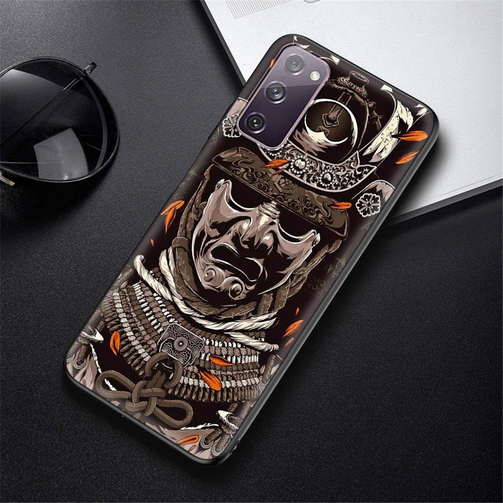 Samurai Black Soft Phone Case for Samsung Galaxy S21 S20 FE Note 20 Ultra S10 Lite S9 Plus S8 S10e TPU Cover Shell